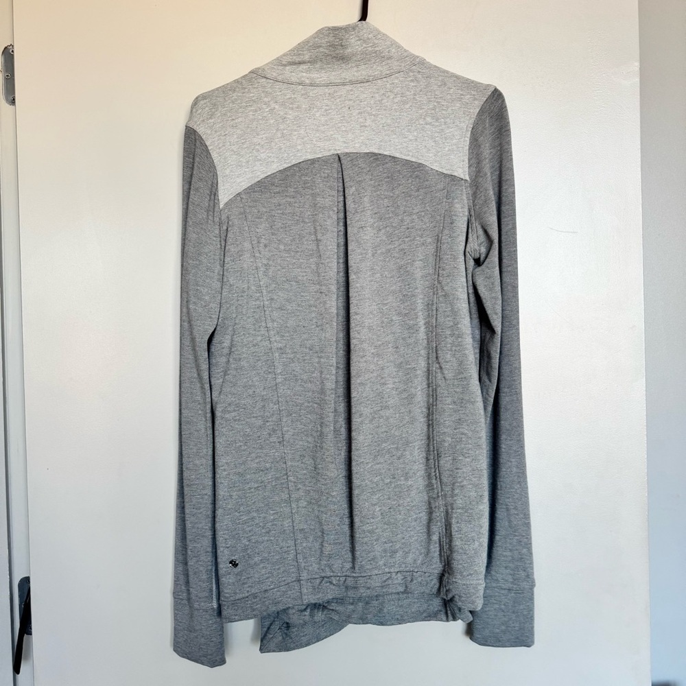 Lululemon Coast Wrap Jacket Heathered Mod Medium Grey Size 6 - Picture 4 of 6